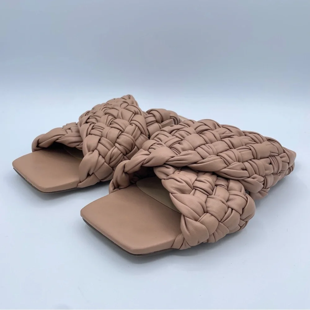 Steve Madden Marina Braided Sandals 6 Tan